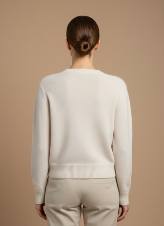 Cardigan girocollo 100% lana vergine