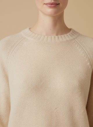 Maglia girocollo spacchi 100% lana vergine