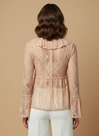Camicia pizzo rouche