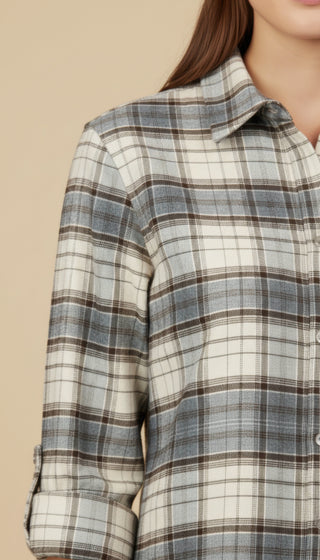 Camicia oversize quadri