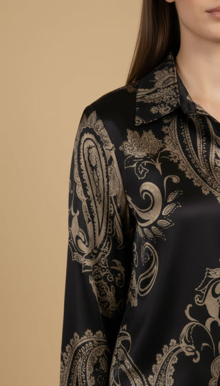 Camicia fantasia paisley viscosa