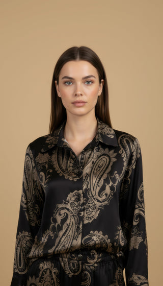 Camicia fantasia paisley viscosa