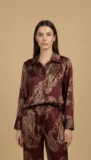 Pantalone palazzo fantasia paisley viscosa