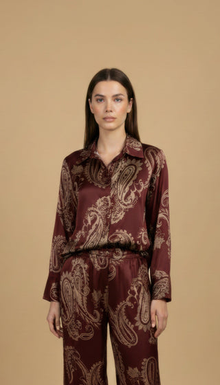 Camicia fantasia paisley viscosa