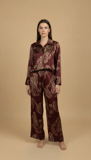 Pantalone palazzo fantasia paisley viscosa