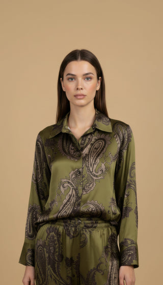 Camicia fantasia paisley viscosa