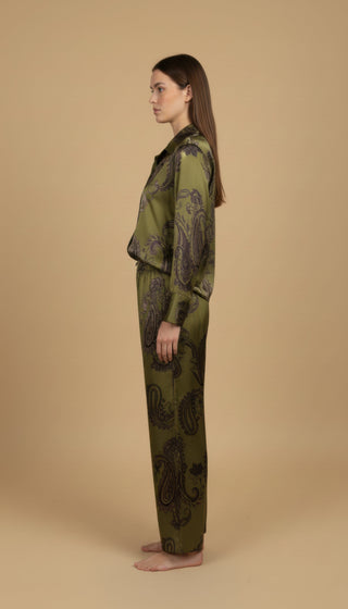 Pantalone palazzo fantasia paisley viscosa