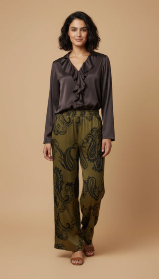 Camicia scollo v rouche
