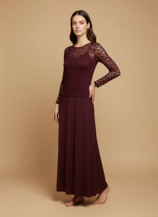 Maglia m/l pizzo girocollo