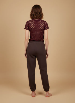 Top m/m girocollo pizzo