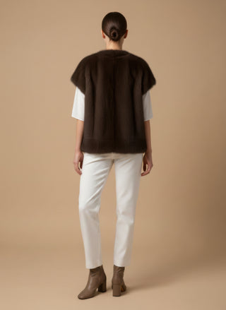 Giaccone gilet simil pelliccia