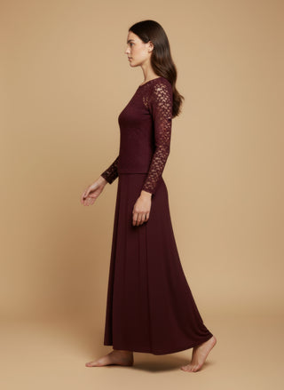 Maglia m/l pizzo girocollo