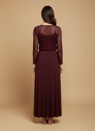 Maglia m/l pizzo girocollo