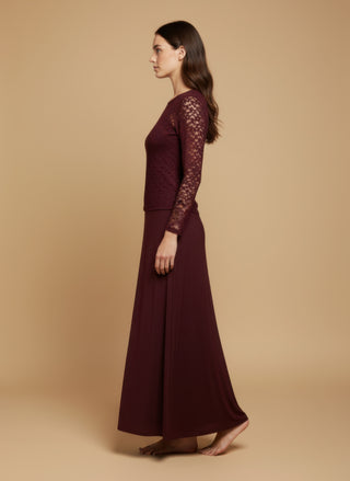 Maglia m/l pizzo girocollo