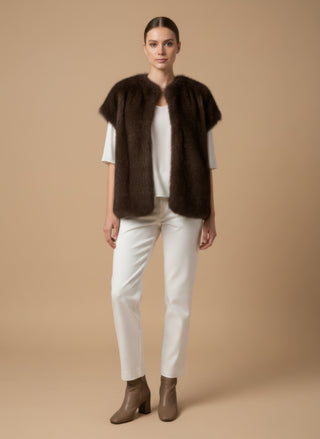 Giaccone gilet simil pelliccia
