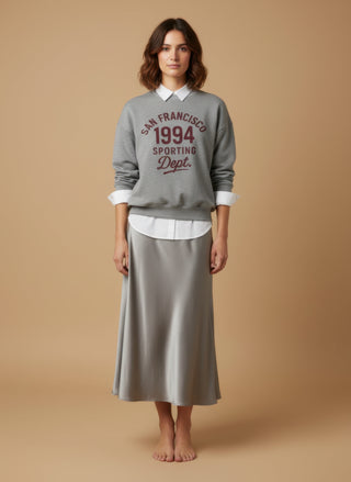 Gonna satin stretch viscosa