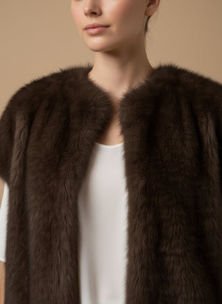Giaccone gilet simil pelliccia
