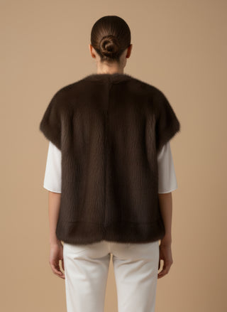 Giaccone gilet simil pelliccia