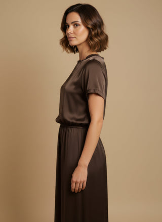 Gonna satin stretch viscosa