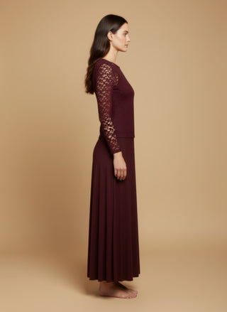 Maglia m/l pizzo girocollo