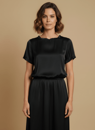 Gonna satin stretch viscosa