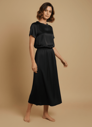 Gonna satin stretch viscosa