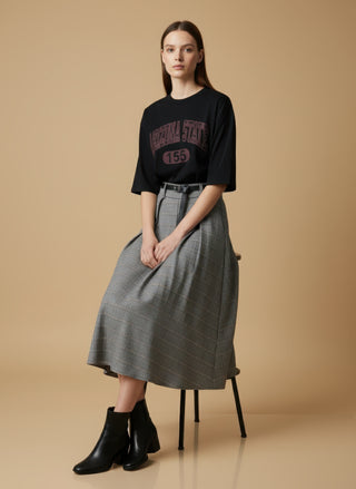 Gonna galles elastico dietro UNI / Grigio