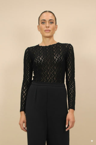 Maglia m/l pizzo girocollo
