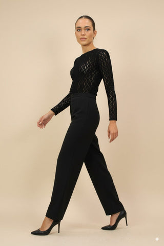 Maglia m/l pizzo girocollo