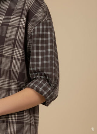 Camicia quadro combinato