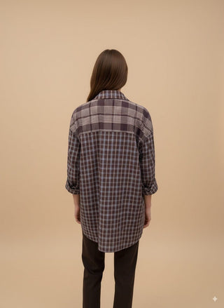 Camicia quadro combinato
