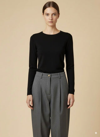 Maglia girocollo lana