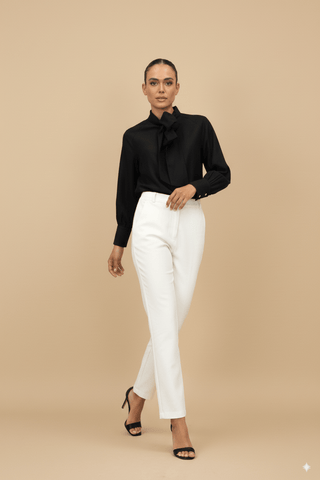 Camicia fiocco tencel