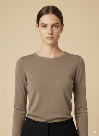 Maglia girocollo lana
