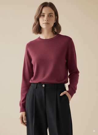 Maglia girocollo lana