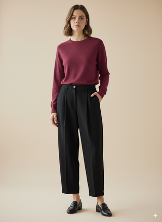 Maglia girocollo lana