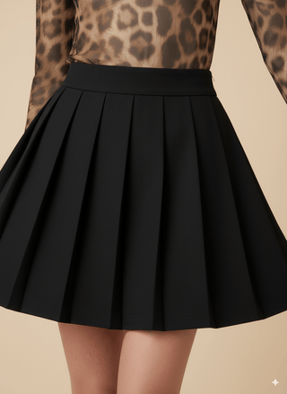 Body tulle animalier polsino svasato