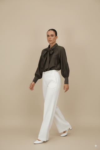 Camicia fiocco tencel