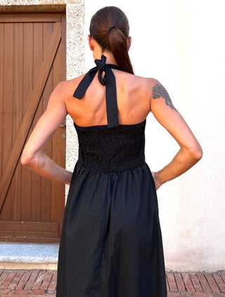 Abito - Abito fiocco al collo CVE335 - Nero - VEVI