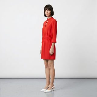 Abito - Abito m/l elastico vita GFE5601 - Rosso - VEVI