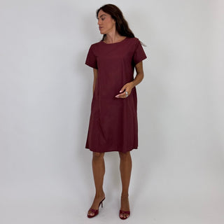 Abito - Abito m/m trapezio - Rosso india - VEVI