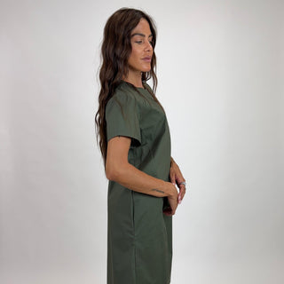 Abito - Abito m/m trapezio - Verde militare - VEVI