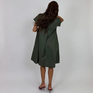 Abito - Abito m/m trapezio - Verde militare - VEVI