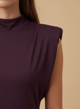 Abito - Abito viscosa spalline - Burgundy - vevi.it