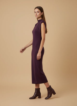 Abito - Abito viscosa spalline - Burgundy - vevi.it