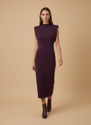 Abito - Abito viscosa spalline - Burgundy - vevi.it