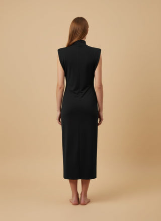 Abito - Abito viscosa spalline - Nero - vevi.it