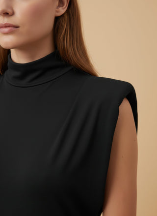 Abito - Abito viscosa spalline - Nero - vevi.it