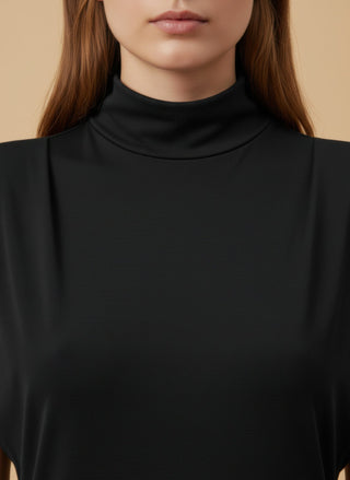 Abito - Abito viscosa spalline - Nero - vevi.it