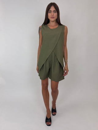 Bermuda - Bermuda pince CVE300-26 - Verde militare - VEVI